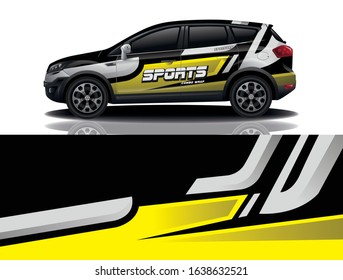 Suv car wrapping decal design