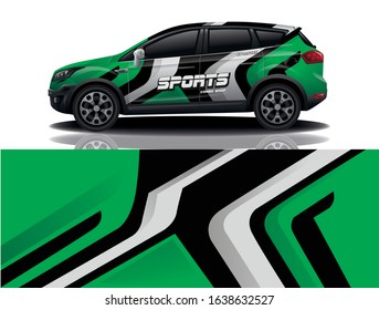 Suv car wrapping decal design