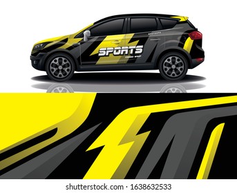 Suv car wrapping decal design