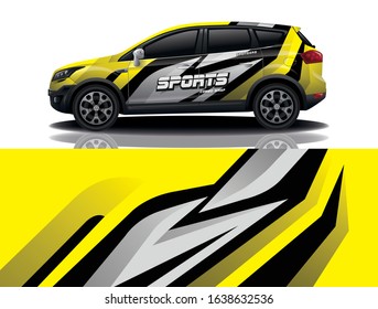 Suv car wrapping decal design