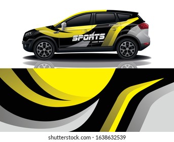 Suv car wrapping decal design