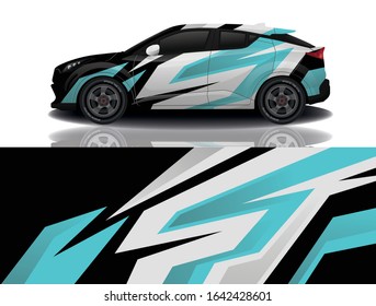 Suv car wrapping decal design
