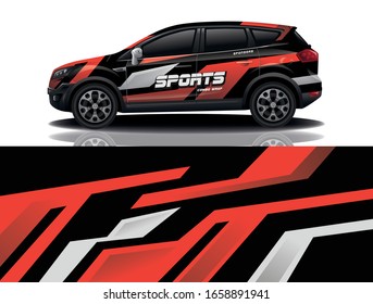 Suv car wrapping decal design