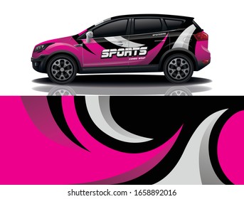 Suv car wrapping decal design