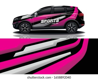 Suv car wrapping decal design