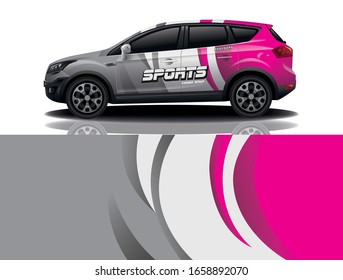 Suv car wrapping decal design