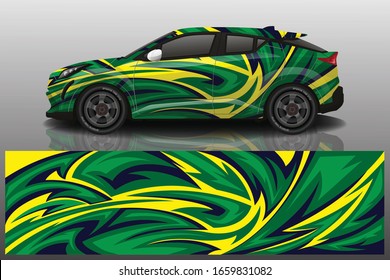 Suv car wrapping decal design