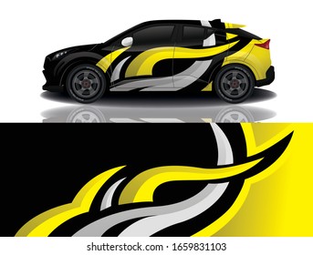 Suv car wrapping decal design