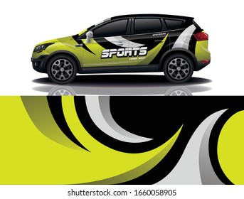 Suv car wrapping decal design