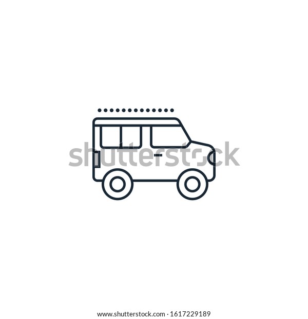 SUV creative icon. From Transport\
icons collection. Isolated SUV sign on white\
background