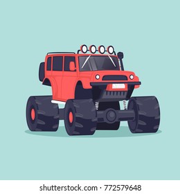 SUV. Flat design vector illustration.