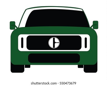 SUV in front vector illustration isolated