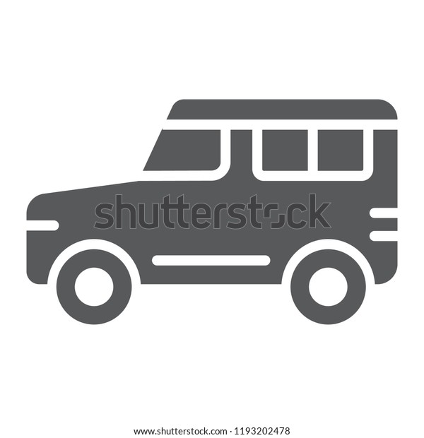 Suv glyph icon,\
transport and auto, car sign, vector graphics, a solid pattern on a\
white background, eps 10.