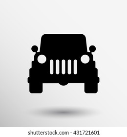 suv icon vector traffic vehicle illustration transport on white background.