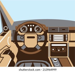 SUV Interior vector
