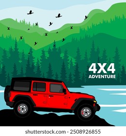 suv jeep 4x4 traveling poster adventure offroad