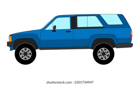 SUV legend  japan usa us jp classic sport retro 80s  1980s off-road icon vector