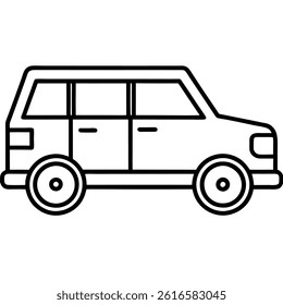SUV Line Art Icon Sleek and Minimalist for Web and Graphic Use