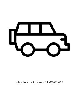suv line icon illustration vector graphic 
