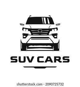 Suv minimalistic logo template. Automotive vector illustration for label, badge, advertisement or sign. 