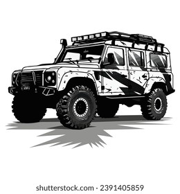 SUV on a white background. Insulator on a white background.