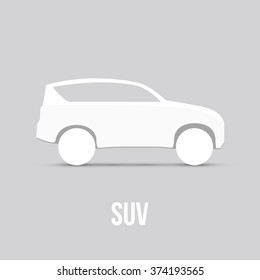 SUV Sample Car Icon Isolated Vector illustration