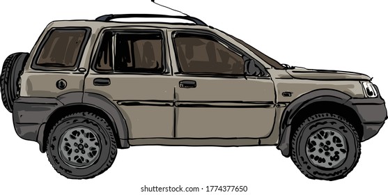 SUV scalable vector illustration for design