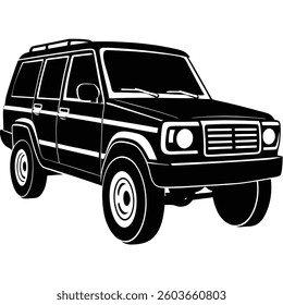 SUV Silhouette Vector Sleek And Minimalist Design for Automotive Graphics