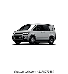 SUV, travel van car illustration vector