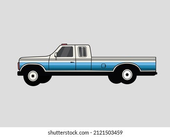 suv truck car pickup vector illustration.Illustration of a Pickup Truck