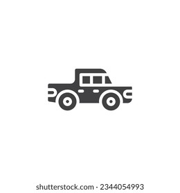 suv truck vector icon. filled flat sign for mobile concept and web design. Pickup car glyph icon. Symbol, logo illustration. Vector graphics