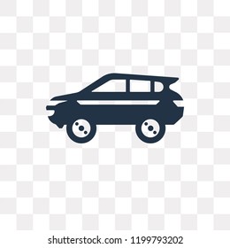 SUV vector icon isolated on transparent background, SUV transparency concept can be used web and mobile