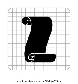 Suva paper  - black vector icon