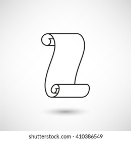 Suva paper - black vector icon  with shadow