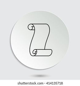 Suva paper - black vector icon  with shadow