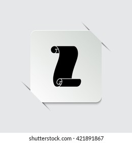 Suva paper  - black vector icon