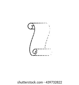 Suva paper - black vector icon;  halftone illustration