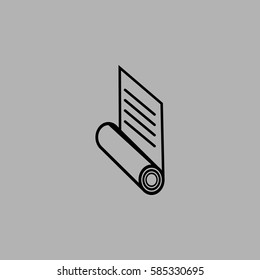 Suva paper - vector icon. Isolated on gray background. 