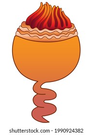 Suvoy ciega - microorganismo - ilustración vectorial a color completo. Infusoria suvoyka - un representante del micromundo, una imagen bajo un microscopio. phylum Ciliophora