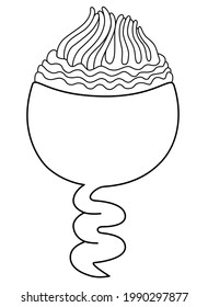 Suvoy ciega - microorganismo - ilustración lineal vectorial para colorear. Esquema. Infusoria suvoyka - un representante del micromundo, una foto para un libro de colorantes. phylum Ciliophora