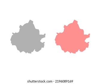 Suwon Map vector illustration color