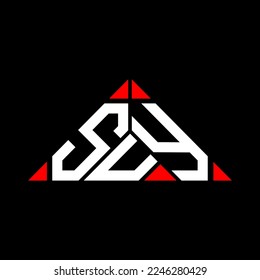 Logotipo de letra SUY diseño creativo con gráfico vectorial, logotipo SUY simple y moderno.