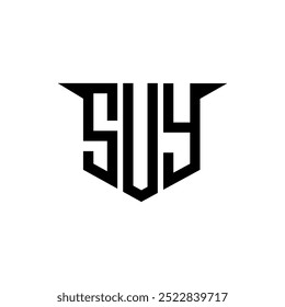 SUY letter logo design with white background in illustrator, vector logo modern alphabet font overlap style, calligraphy designs for logo, Poster, Invitation, etc.