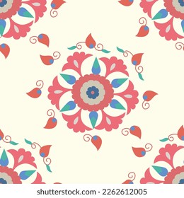 Suzani carpet pattern element - home interior element in uzbek culture. Suzane 