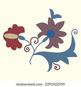 Suzani carpet pattern element - home interior element in Uzbek culture. Suzane 
