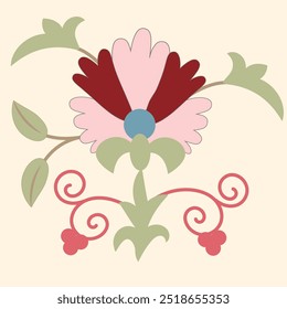 Elemento padrão de tapete Suzani - elemento interior da casa na cultura uzbek. Suzane	