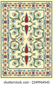 Suzani or suzane - Uzbek pattern carpet, spread in Central Asia, traditional textile product, using now in home decor and fashion industry, embroidery product	