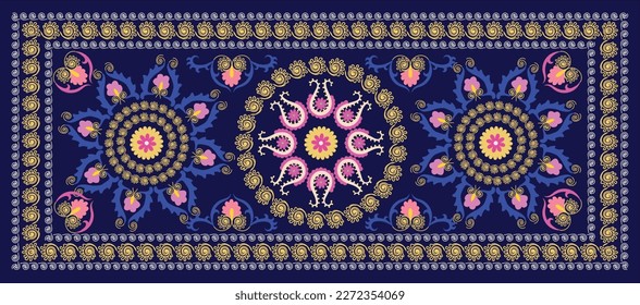 Suzani - un producto textil tradicional en Uzbekistán, un elemento interior doméstico. Hoy en día se utilizan para decorar los trajes de moda y otros elementos creativos. 