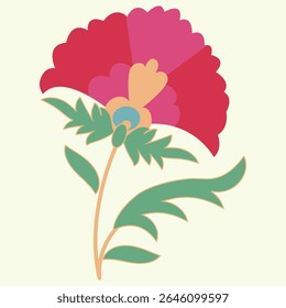 Um fragmento floral inspirado em Suzani com detalhes intrincados e elementos de bordados tradicionais. Design autêntico refletindo a cultura rica e a arte popular. Perfeito para uso em têxteis, projeto de design