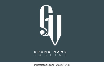 SV Alphabet letters Initials Monogram logo VS, S and V